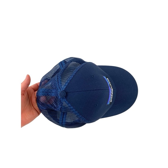 PATAGONIA Mesh Trucker Hat Snapback Cap Blue Patch Blue Gorpcore Hiking Outdoor - Picture 7 of 9